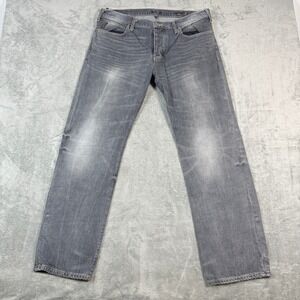 Armani Jeans Mens 36x32 J21 Regular Fit Straight Leg Faded Gray Denim Pants